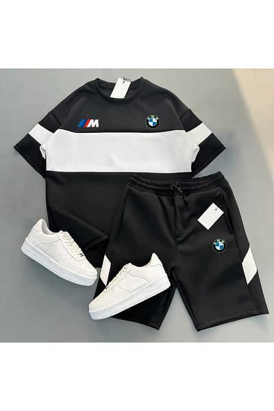viperkombin Bmw Steel Scuba T-Shirt and Shorts Bottom Top 2 Piece Set