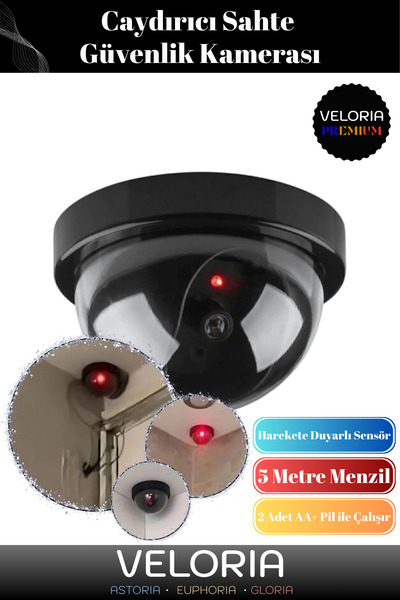 Veloria Premium Seri 5 Metre Menzilli Hareket Sensörlü Pilli Kırmızı Işıklı C...