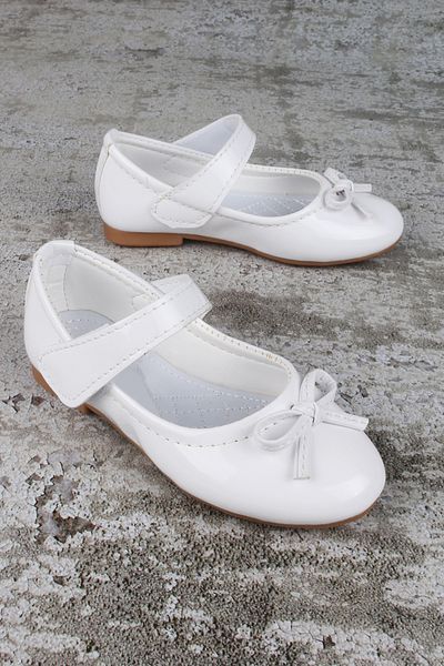LUGMO Pantofi pentru fete elastic Bow Ballerina Ballet Alb