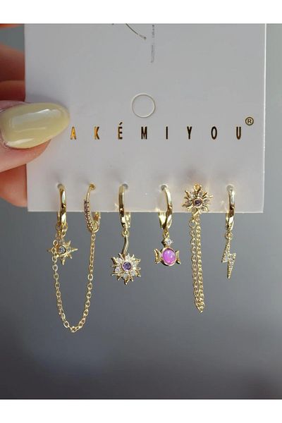 Reorah Collection Rapunzel Earring Set with Dangle