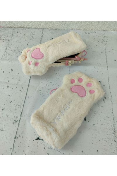 senacacollection 1 Piece Plush Pencil Case with Paws
