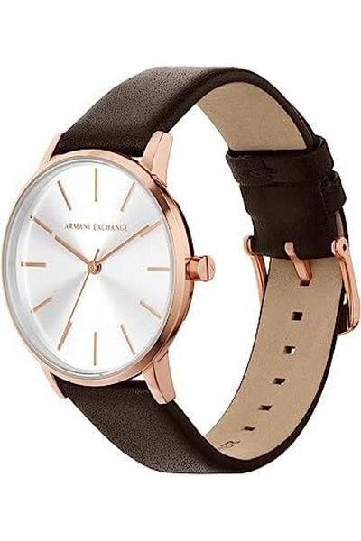 Armani Exchange A|X Three-Hand Brown Leather Watch style AX5592
