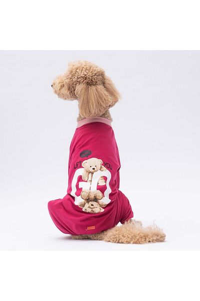 Pawstar Go Teddy Bear Medium and Large Breed Dog Pajamas - Dog Jumpsuit - Dog Clothing (15 Kg-45 kg)