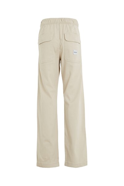 Tommy Hilfiger Boys Beige Belted Woven Pants