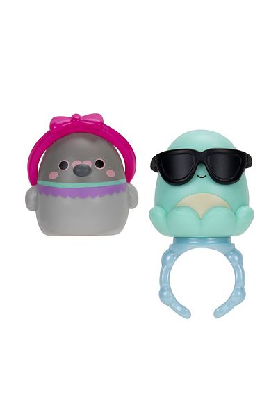 Squishmallows مجموعة سكويش أ لونجز 8 مجسمات + حلقات السلسلة 2 AL0024
