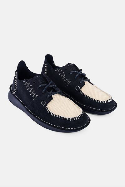 CLARKS Men Colehill Walk Standard Fit Lace Up Casual Shoes, Navy Blue