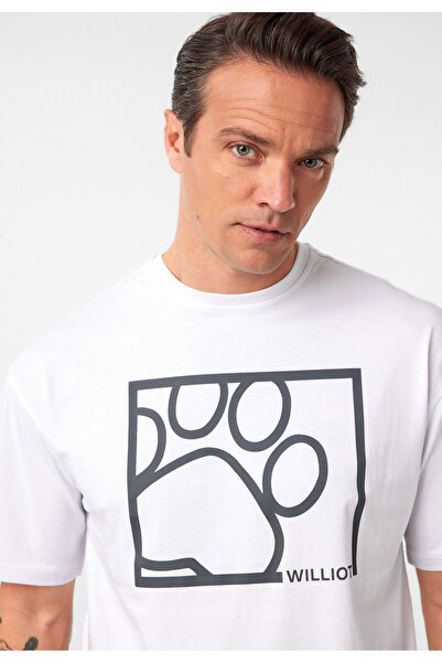 Williot Ανδρικό μπλουζάκι Raya με κανονική εφαρμογή με στάμπα 2 τεμαχίων