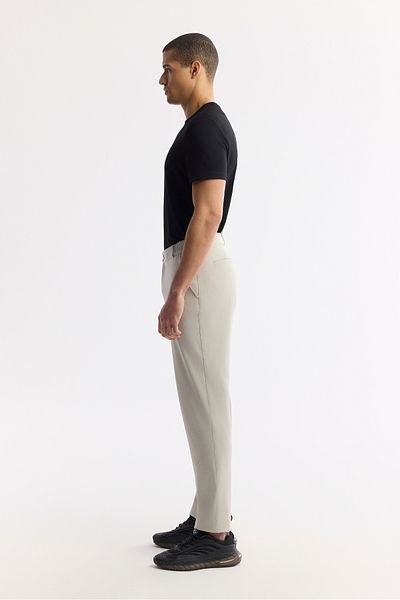 Avva Men's Stone Slim Fit Elastic Waist Bi Stretch Fabric Trousers A51Y3077