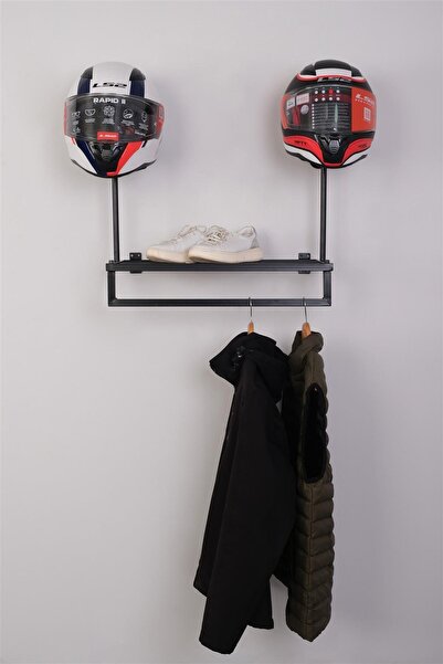 Modern Raf 2'li Motosiklet Kask Ve Mont Askılığı