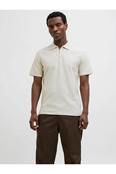Jack & Jones Jjbenja Polo Ss Bej Erkek Polo Yaka T-shirt 12269338