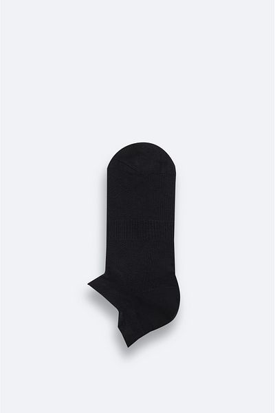 Avva Men's Black Basic Booties Socks B 008530