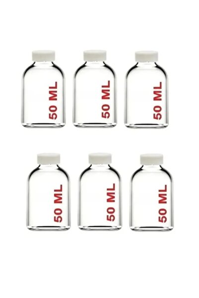 junibeliw 7 pieces paşabahçe glass ginger shot detox bottle leak-proof white cap multipurpose jar 7x50ml