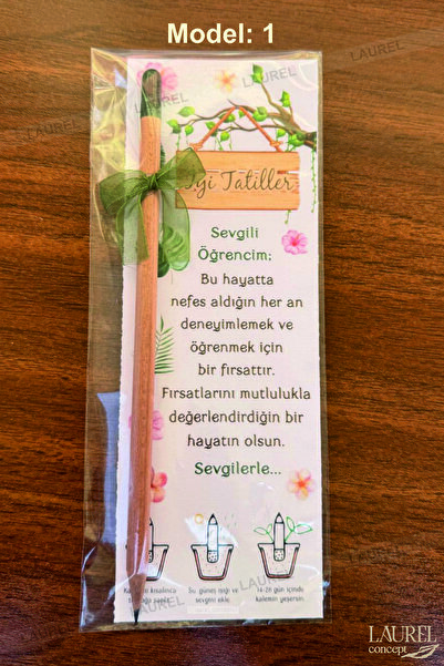 laurelconcept 20 Adet Karne Hediyesi Tohumlu Kalem Laurel