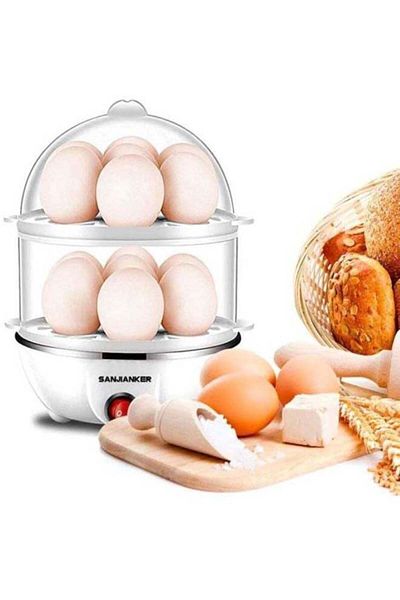 DLC Double Layer 14 Egg Steaming Cooker 350.0 W 18541903940 Clear/White