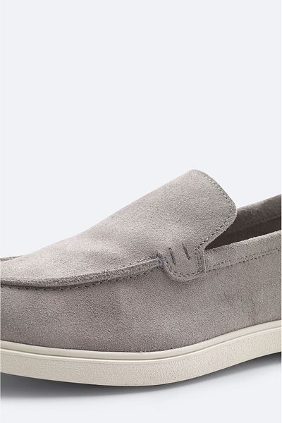 Avva Men's Stone Suede Loafer Shoes A51Y8003