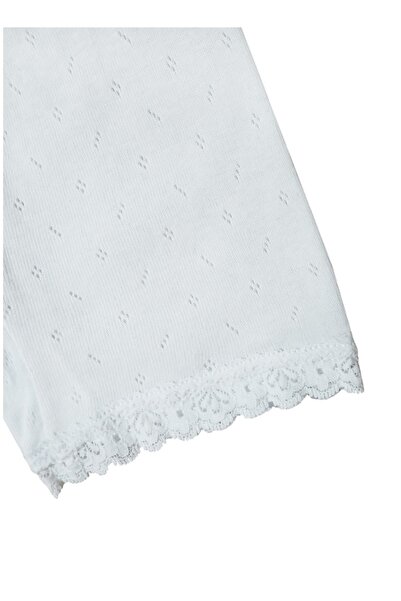 City Rose Fashion 3-Pieces Camisole And Short Underwear Girls Set Perforated Cotton 100% White