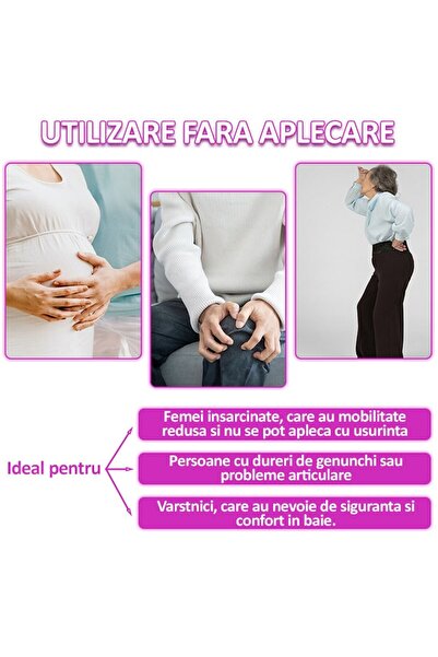 NEXTLY Non-Slip Bath Mat, For Cleaning And Massaging Feet And Back, Soft Bristles