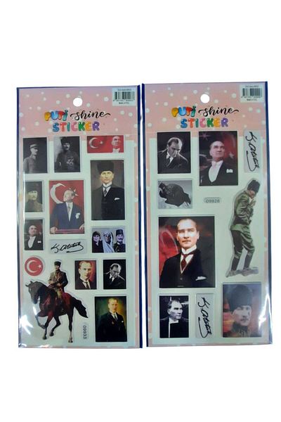 Kırtasiye Ofisi Sticker Embossed Ataturk Set of 2