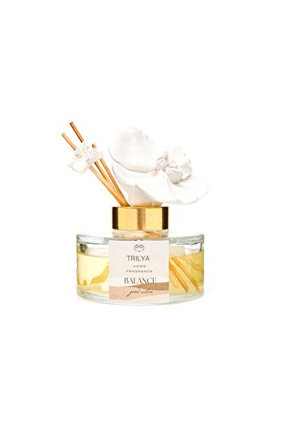 MUMEVİ 150 ml Seramik Gül Taşlı Bambu Çubuklu Mimoza Oda Kokusu