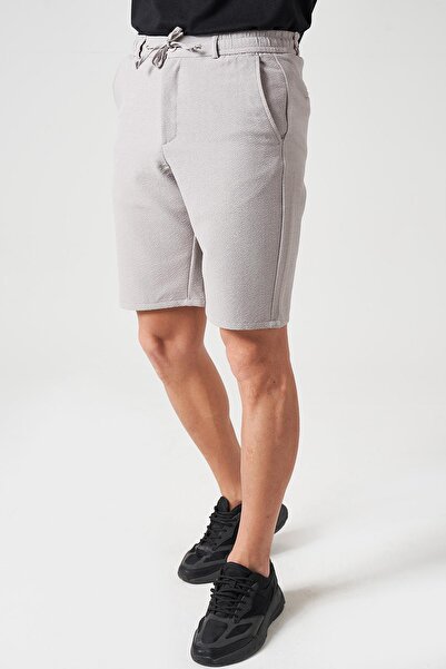 TENA Men's Gray Waist Half Elastic Gold Shorts