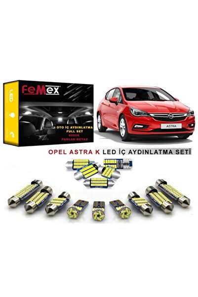 FEMEX Opel Astra K Led Iç Aydınlatma Ampul Seti Parlak Beyaz