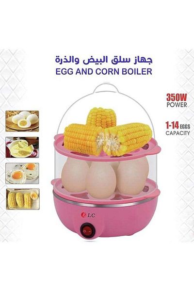DLC Egg Steamer Double Layer Rapid Egg Electric Egg Steamer Multi Functional Cooker Steamer For Egg Pink