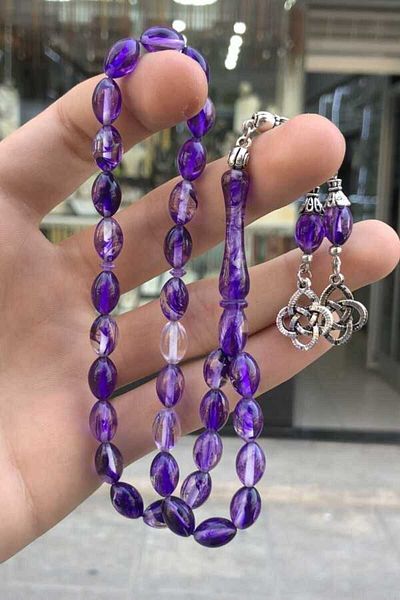 Midyat Gümüş Dünyası Men's Moire Barley Cut Powder Rosary MGD20202040