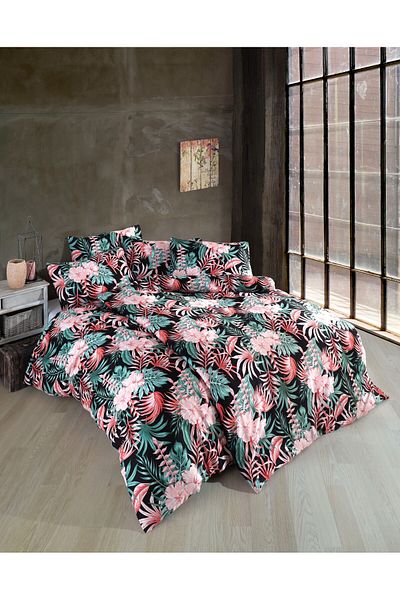 Story home Textile Bed linen set Story Home 100% Ranforce cotton 144TC 4pc duvet cover 200x220 cm Walter Pink