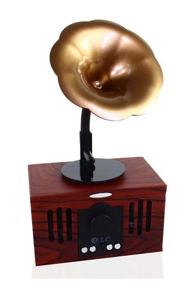 DLC Classic Style Wireless Bluetooth Speaker dlc-32249b Brown/Gold/Black