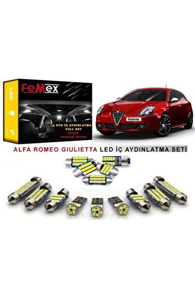 FEMEX Alfa Romeo Giulietta Led Iç Aydınlatma Ampul Seti Parlak Beyaz