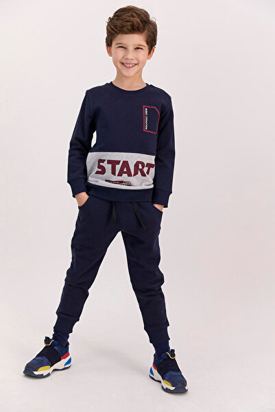 ROLY POLY طقم بدلة رياضية للأولاد من Rolypoly Start باللون الأزرق الداكن