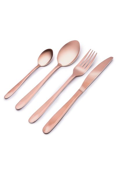 Alpina Home Set tacâmuri oțel inoxidabil 16 buc aur roz