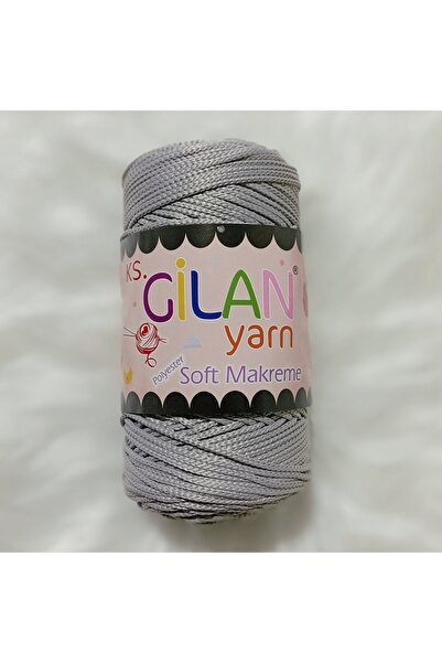 KS GİLAN Gilan Polyester Soft Makrome 250 gr 2167 Pudramsı Gri