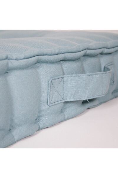 Dear Deer Love Teal Biscuit Cushion - French Mattress Linen