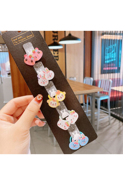 Superbaby Set de 10 elastice mici pentru par - Cute little animals