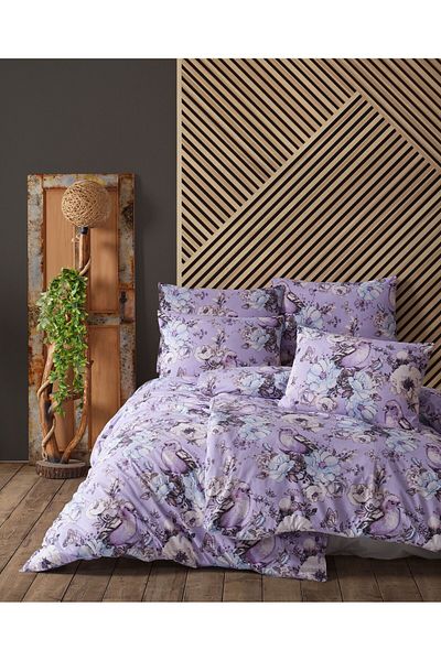 Story home Textile Set lenjerie de pat Story Home 100% bumbac Ranforce 144TC husă pilotă 4 buc 200x220 cm Andrea