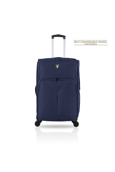 TUCCI 3-Piece Tripletta Softside Travel Luggage Trolley Set