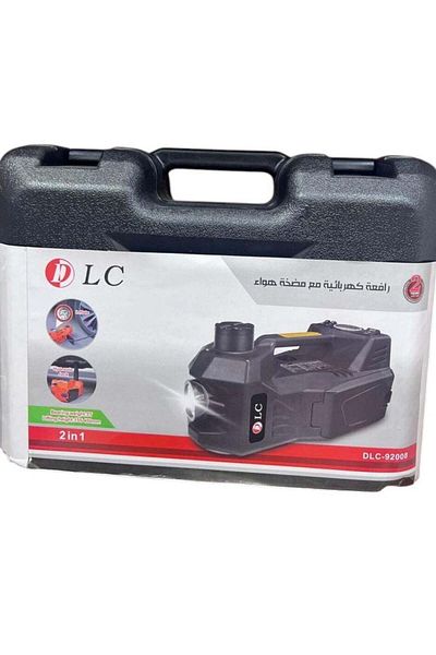 DLC رافعة سيارة هيدروليكية كهربائية 5 طن 12 فولت مع مضخة نفخ الإطارات المدمجة وإضاءة LED ثنائية الاتجاه