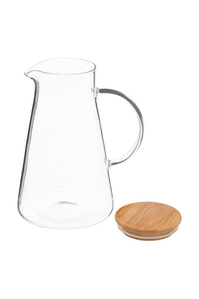 Secret de Gourmet Chila Glass Pitcher with Bamboo Lid 1.5 Liter
