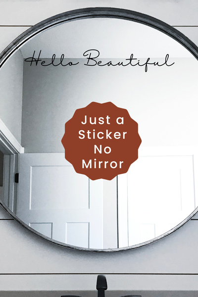 MIGNATIS Hello Beautiful Sticker - Hello Beautiful Mirror Sticker Wall Home Decoration Decor for Bathroom Mirror