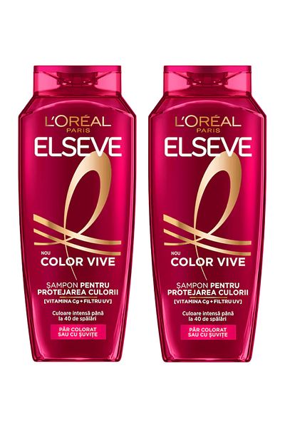 L'Oreal Paris L'oreal Elseve Sampon Color Vive, 400ml X2buc