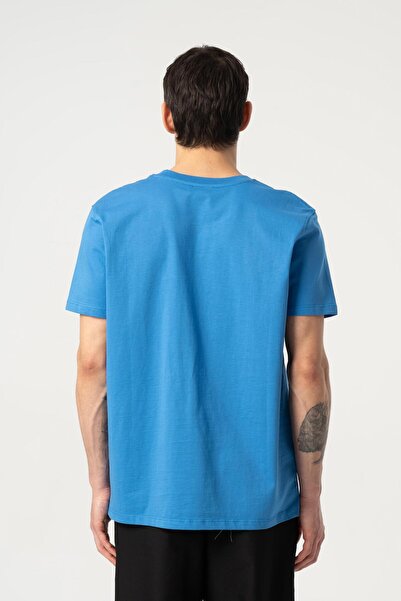 MFY Fashion Men's 100% Cotton Regular Cut Crew Neck Short Sleeve T-Shirt Blue