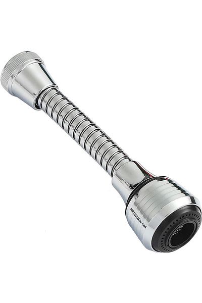 NEXTLY Adapter flexibil universal, prelungitor pentru robinet chiuveta, NEXTLY, 2 functii, 360 grade, 15cm