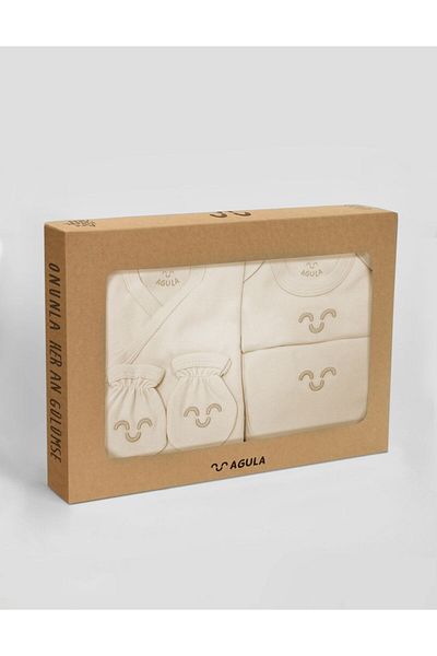 Agula Newborn Beige Set of 8 0-3 Months