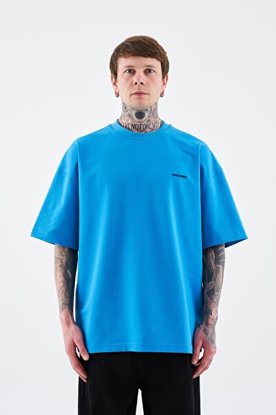 Machinist Ανδρικό μπλουζάκι Basic Cotton Oversize γαλάζιο
