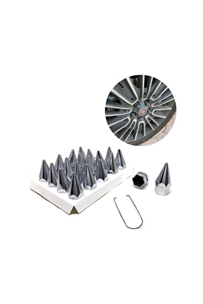 Kemaloto Sivri Jant Bijon Kapağı Krom 17mm Sökme Aparatlı