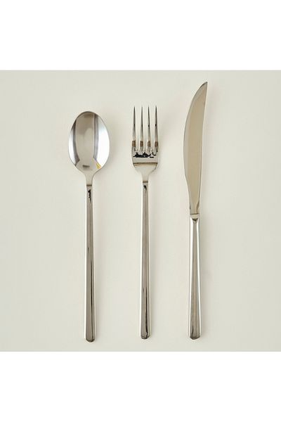 Bella Maison Milano 18 Piece Dessert Fork Spoon Knife Set Silver