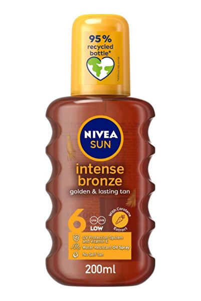 NIVEA SUN Tanning Oil Spray, Carotene, Vitamin E & Jojoba Oil, SPF 6, 200ml