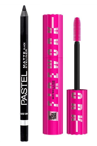 Pastel Matte Waterproof Eye Pencil 320 & Maybelline New York Lash Sensational Firework Mascara - Black