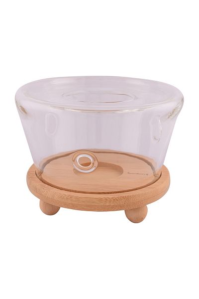 Bambum Kroos – Glass Heater with Bamboo Base